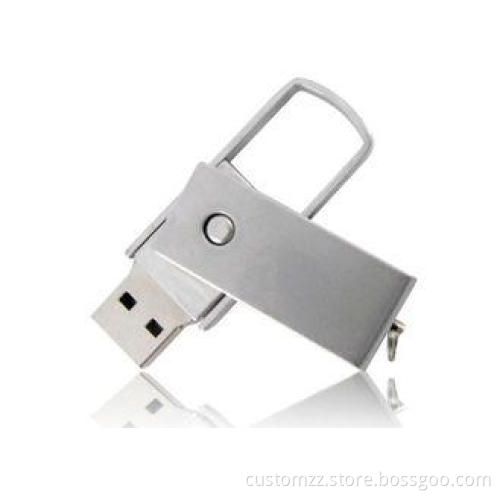 High Speed Metal USB Flash Drive Disk Twist Silver With Lit